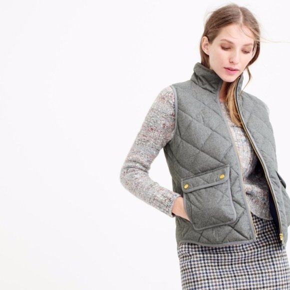 J.CREW Excursion Quilted Flannel Vest